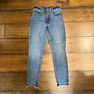 Lucky Brand Slightly Distressed Darker Skinny Jeans